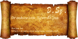 Draskovics Szeréna névjegykártya